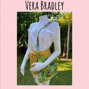 Vera Bradley grey with multicolor floral crossbody